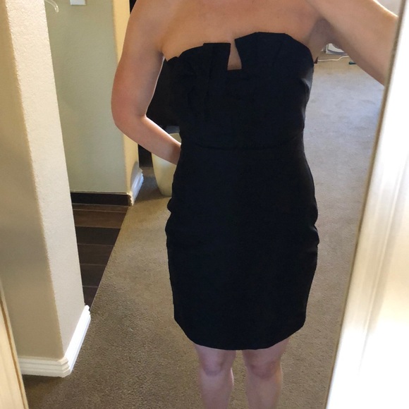 Little Black Strapless Cocktail Dress - Picture 3 of 9